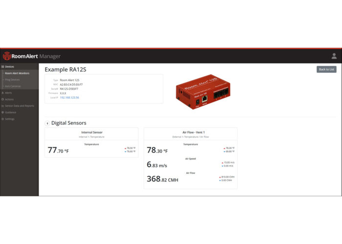 სასერვერო ოთახის მონიტორინგი: Room Alert 12S Monitor RA12S-DAP-WAS - Image 6