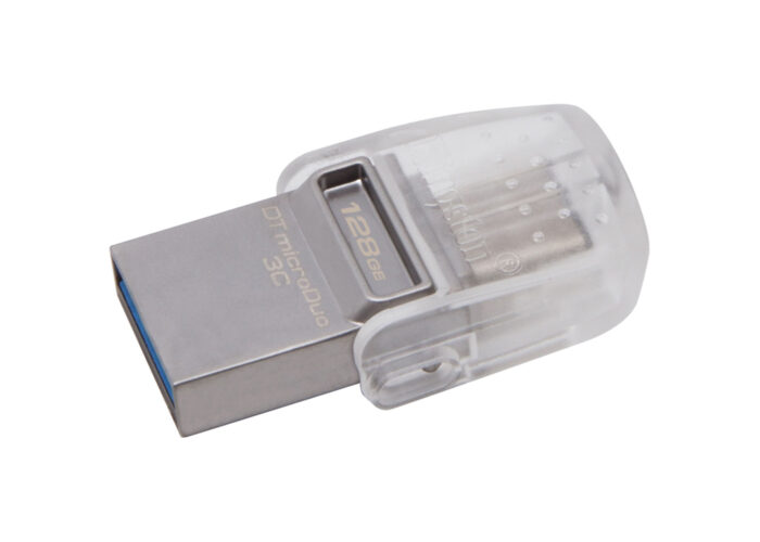 ფლეშ მეხსიერება: Kingston 128GB USB 3.1+Type-C DT Micro Metal Silver