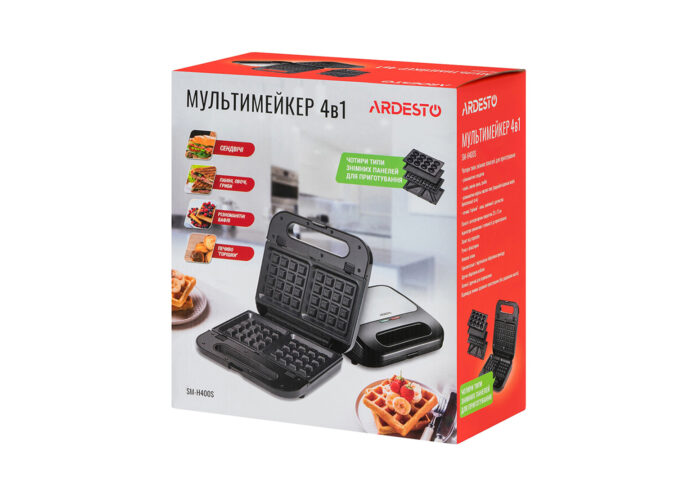 სენდვიჩის გრილი: Ardesto Sandwichmaker SM-H400S 4-in-1, power 700W - Image 2