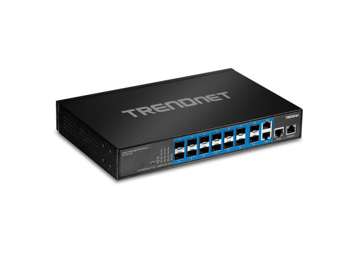 სვიჩი: TRENDNet 14-Port Gigabit Managed Layer 2 SFP Switch with 2 Shared RJ-45 Ports