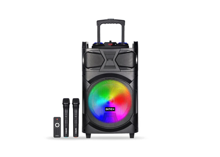 აკუსტიკური სისტემა: Intex Speakers T-350 TUFB (Dual Microphones) Trolley Speaker - Image 2