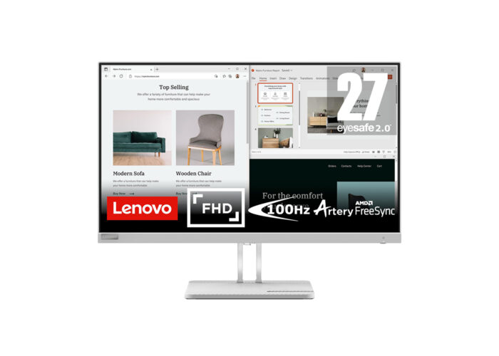 მონიტორი: Lenovo L27e-40 27" FHD VA Cloud Grey