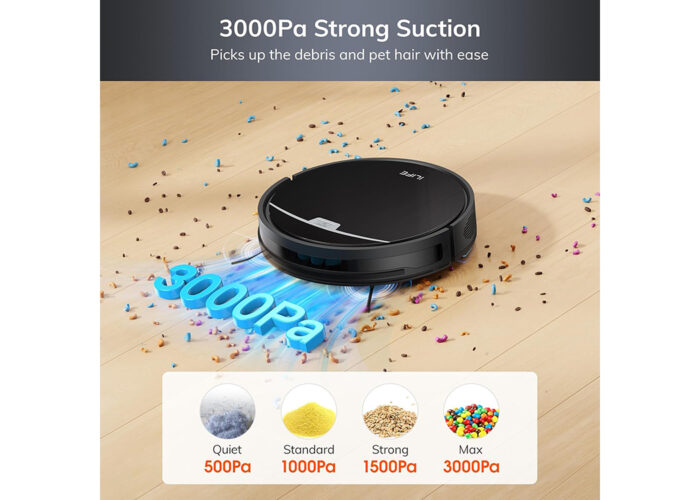 მტვერსასრუტი: iLife V9 Pro 3000Pa Self-Empty Robotic Vacuum Cleaner With APP Control Black - Image 2